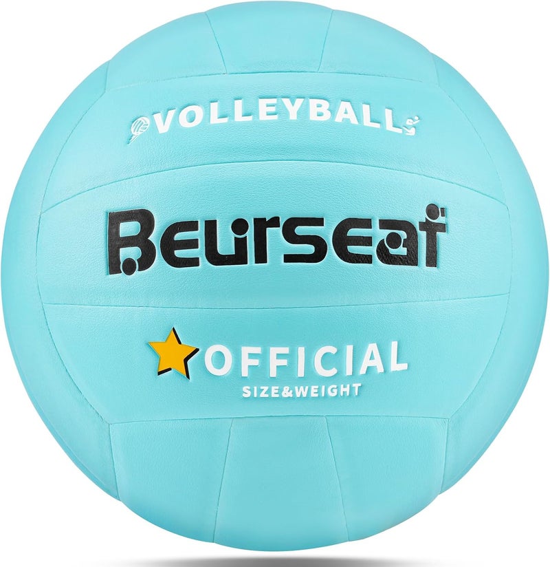 Beurseaf Volleyball, Soft Touch Beach Volleyball, Indoor Outdoor Volleyball for Beach Game Training, Official Size 5 - Image 1